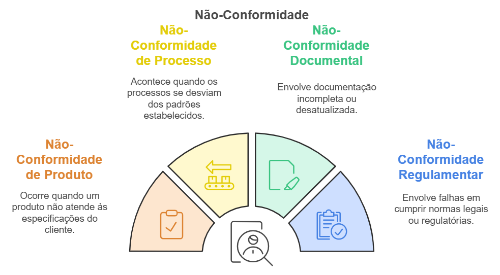 tipos de gestão de não-conformidade